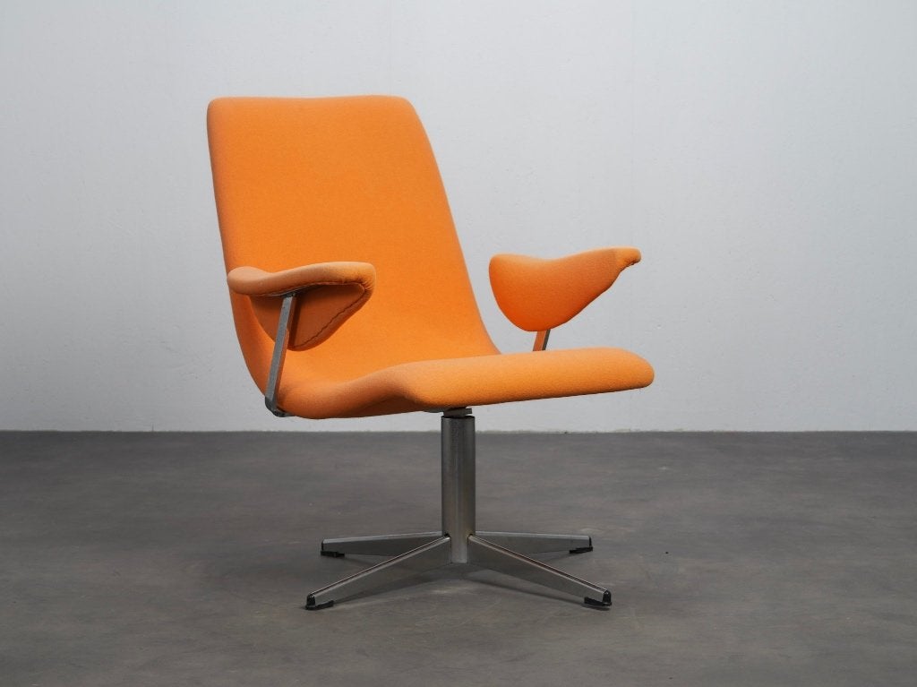 Mid-Century Draaifauteuil Goldsiegel, jaren 60, Huis en Inrichting, Ophalen, Gebruikt, Vintage, 75 tot 100 cm