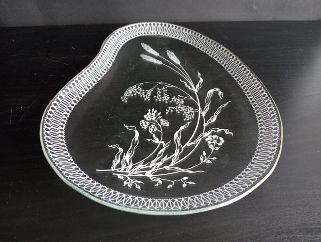 cakeschaal met Organische vorm, Ophalen of Verzenden, Overige stijlen, Glas, Schaal of Schalen