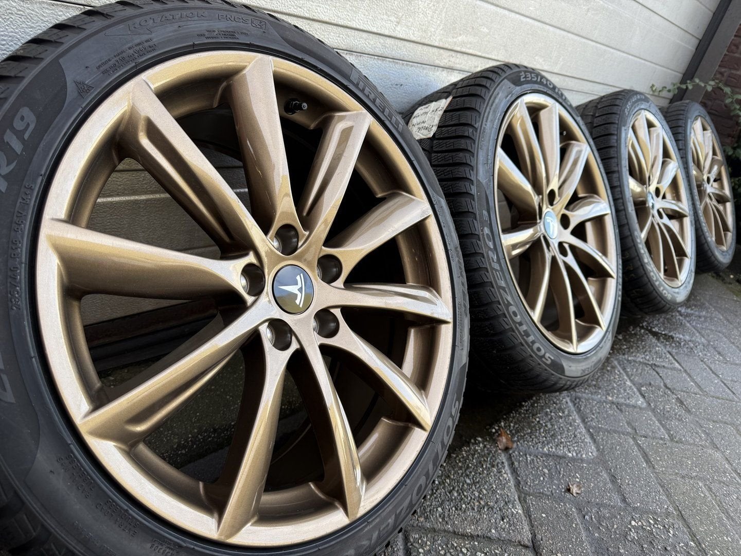19 " Tesla Model 3  Performance velgen winterbanden sensoren, Auto-onderdelen, 19 inch, -, -, Banden en Velgen