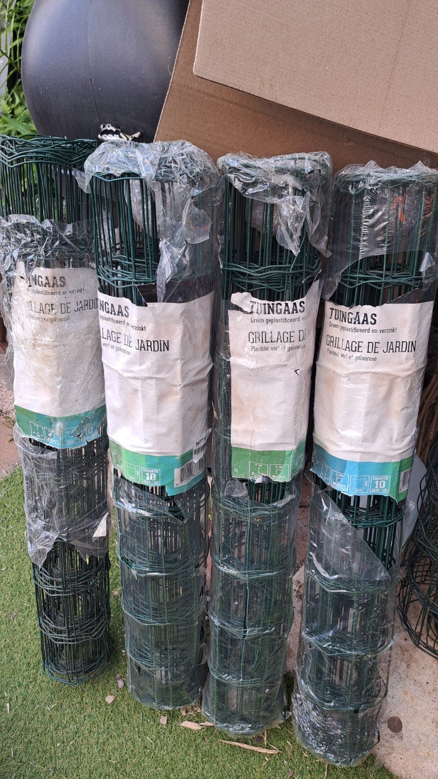 Tuingaas groen geplastificeerd en verzinkt, Tuin en Terras, Gaas en Draad, Ophalen, Nieuw, Minder dan 10 meter