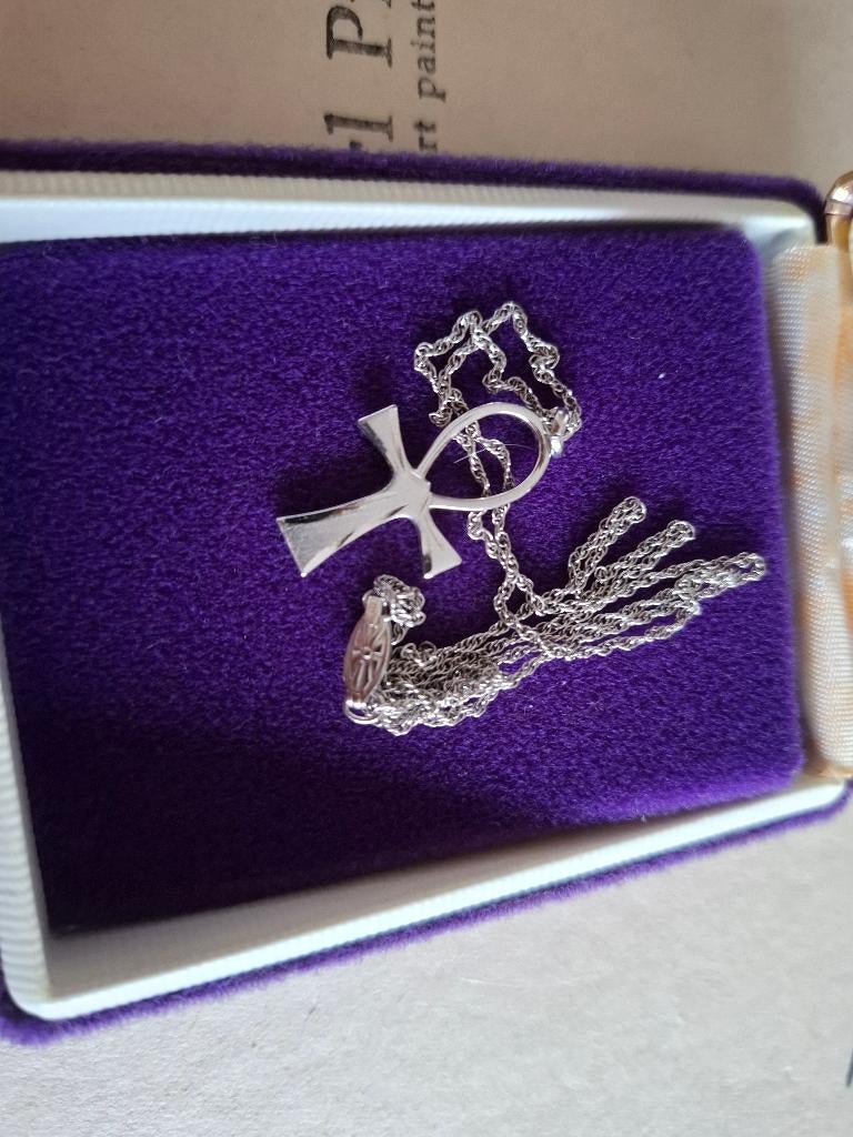 hangertje kruisje zilver, Sieraden, Tassen en Uiterlijk, Kettinghangers, Overige materialen, Verzenden, Nieuw, Kruis of Symbool