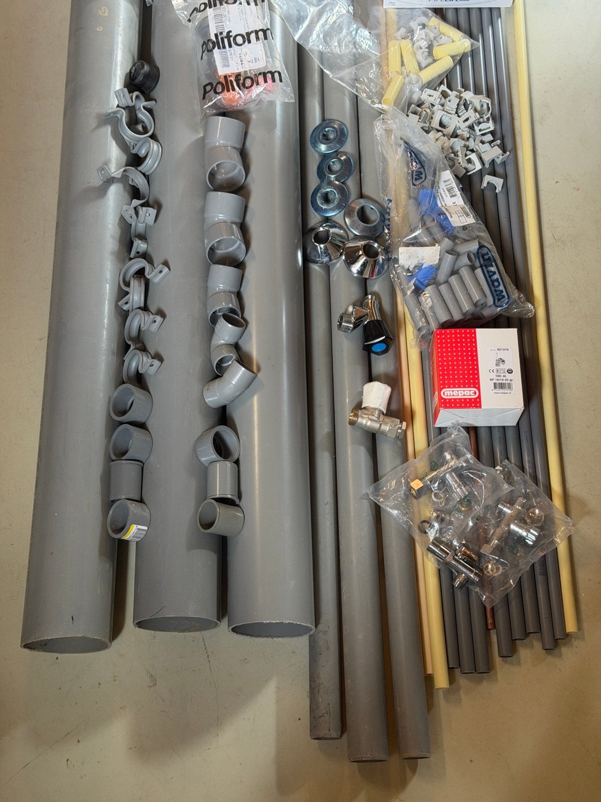 Diverse PVC buizen en toebehoren, nieuw, Doe-het-zelf en Verbouw, Buizen en Afvoer, Ophalen, Afvoer, Gebruikt, Pvc