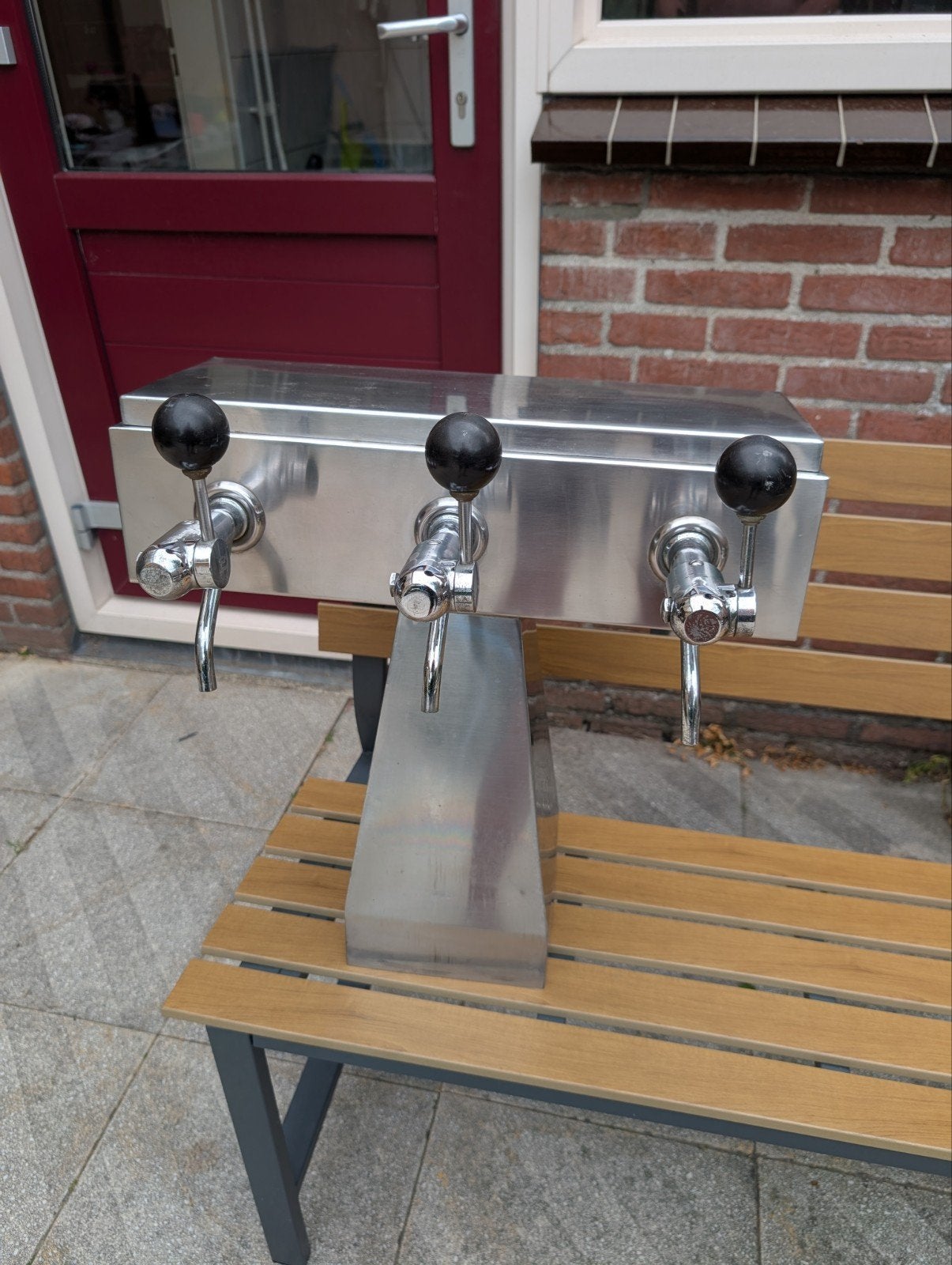 Vintage Lison Biertap met 3 Kranen - RVS, Ophalen of Verzenden