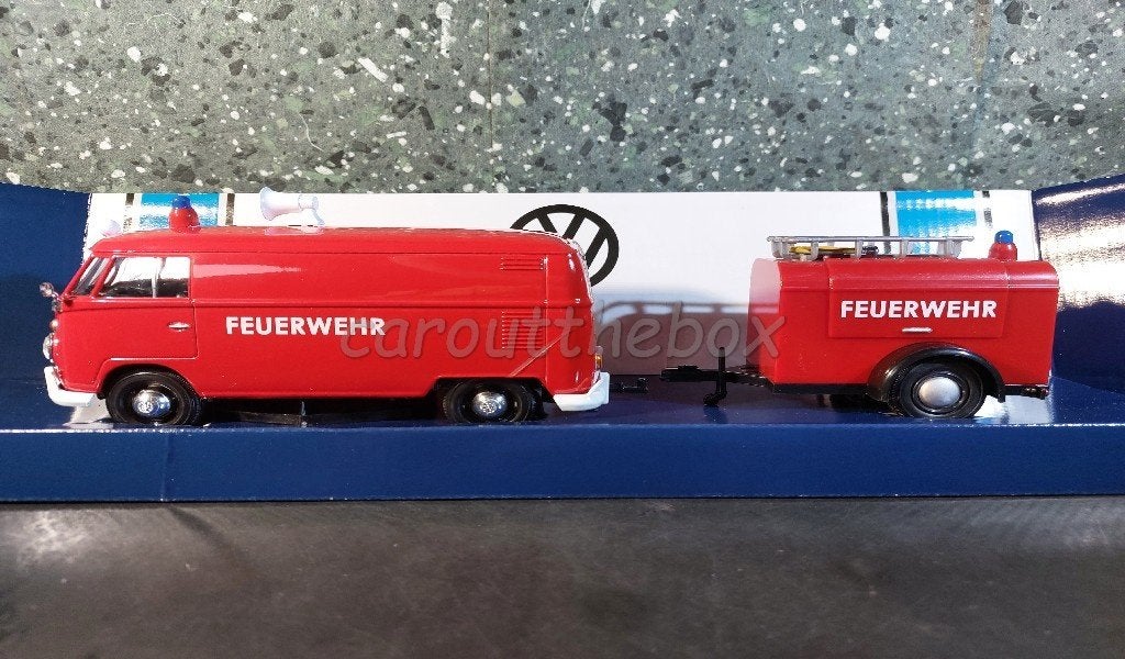 VW Type 2 T1 FEUERWEHR rood 1/24 Motormax Mo057, Hobby en Vrije tijd, Modelauto's | 1:24, Verzenden, Nieuw, Auto, Motormax