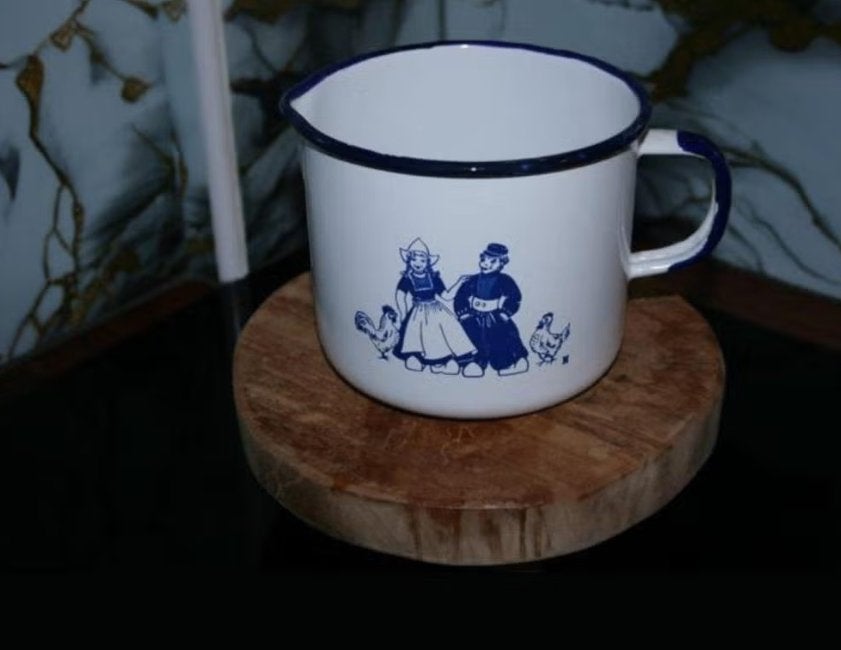 Emaille Kan/Maatbeker, Antiek en Kunst, Ophalen of Verzenden