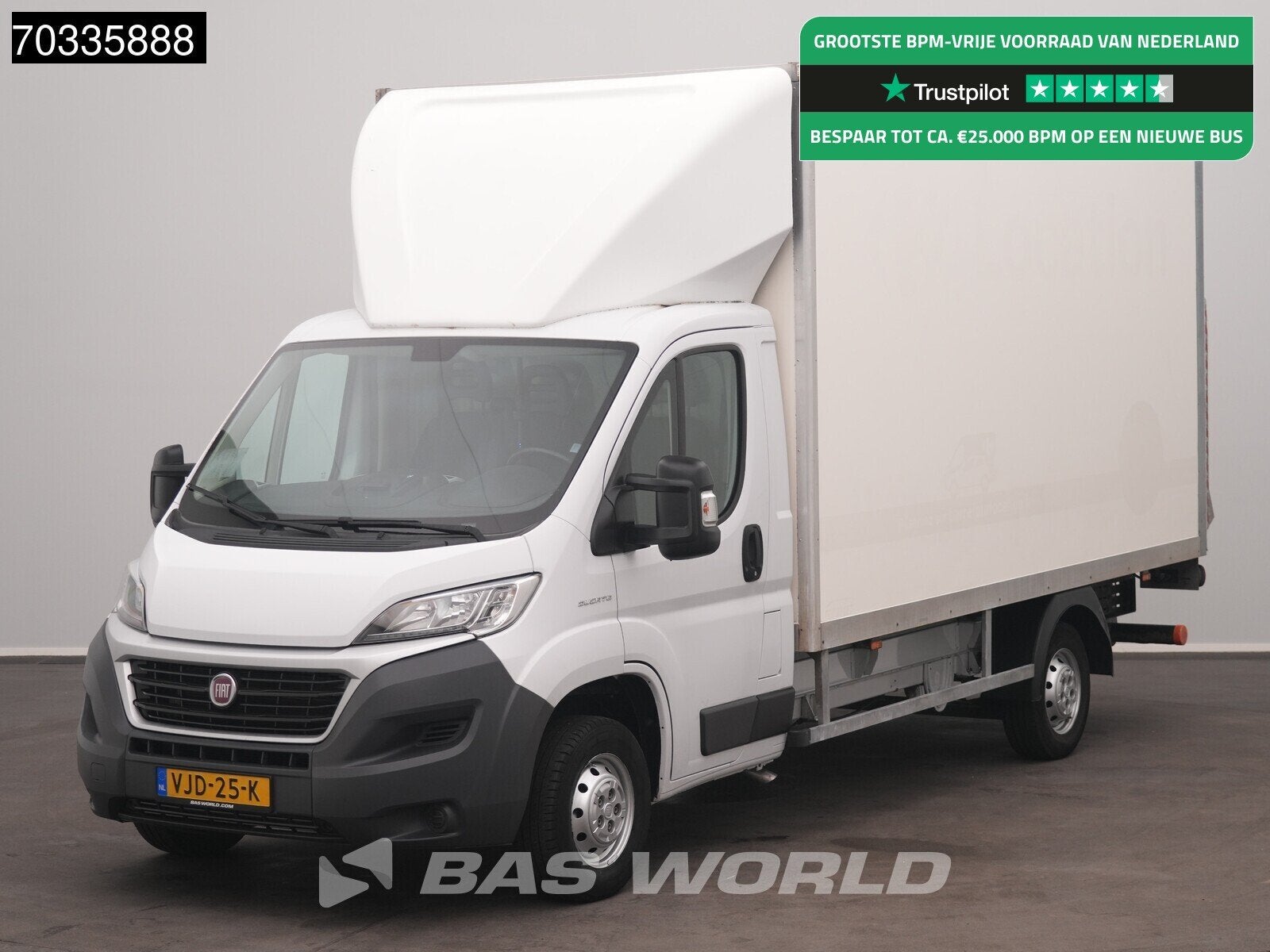 Fiat Ducato 130pk Laadklep D'Hollandia Bakwagen Airco Navi C, Stof, Gebruikt, Euro 6, 2500 kg