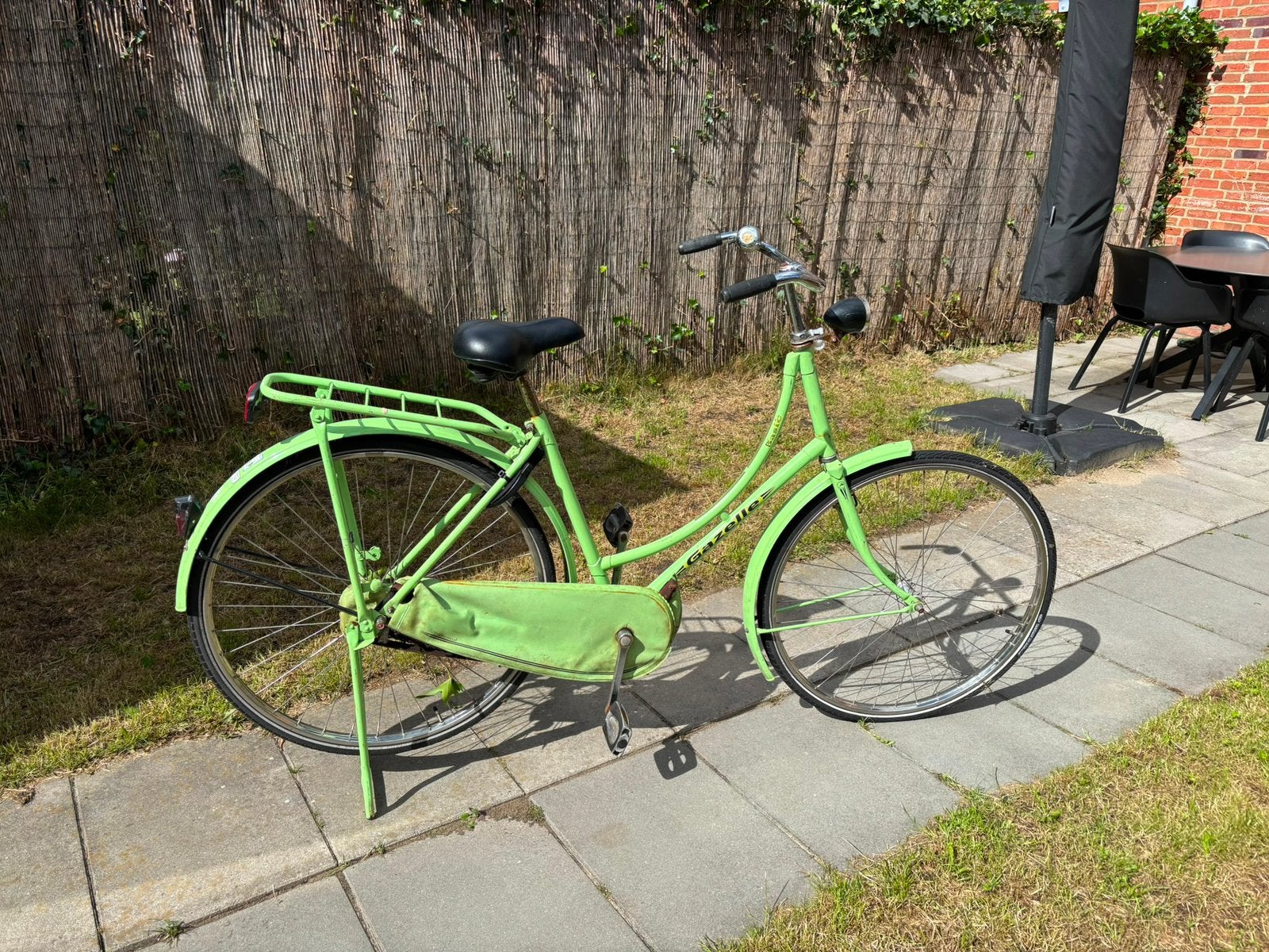 Groene Gazelle omafiets (opknapper), Fietsen en Brommers, Fietsen | Dames | Damesfietsen, Ophalen, Terugtraprem, Gazelle, 53 tot 56 cm