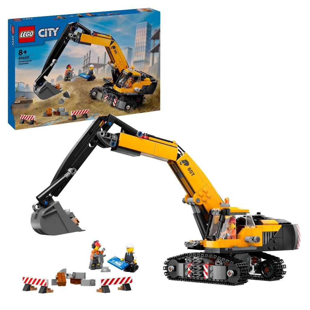 LEGO City 60420 Gele Graafmachine Rupskraan 633 delig, Ophalen of Verzenden, Nieuw, Complete set, Lego