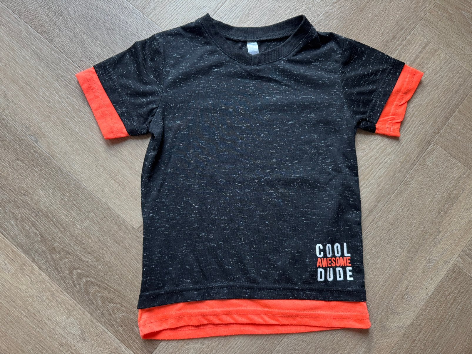 Zeeman jongens shirt zwart/oranje maat 110/116, Ophalen of Verzenden, Gebruikt, Jongen, Shirt of Longsleeve