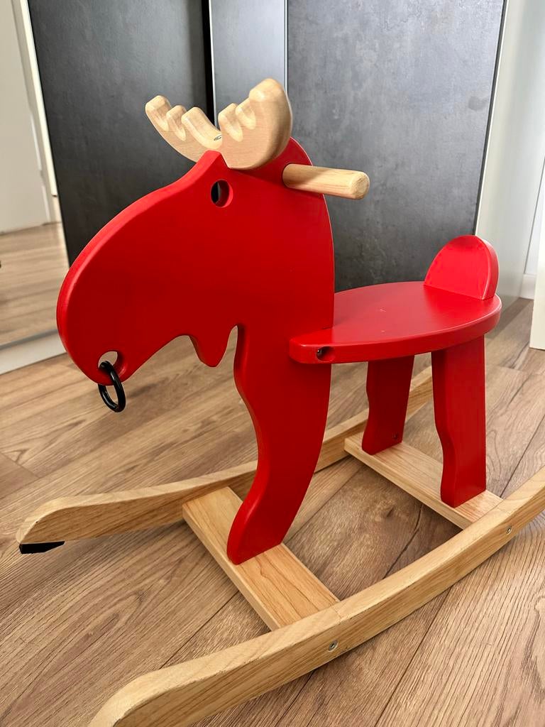 IKEA EKORRE Schommel Elan - Rood Houten Speelgoed, Kinderen en Baby's, Ophalen, Gebruikt, Rij- of Hobbelspeelgoed