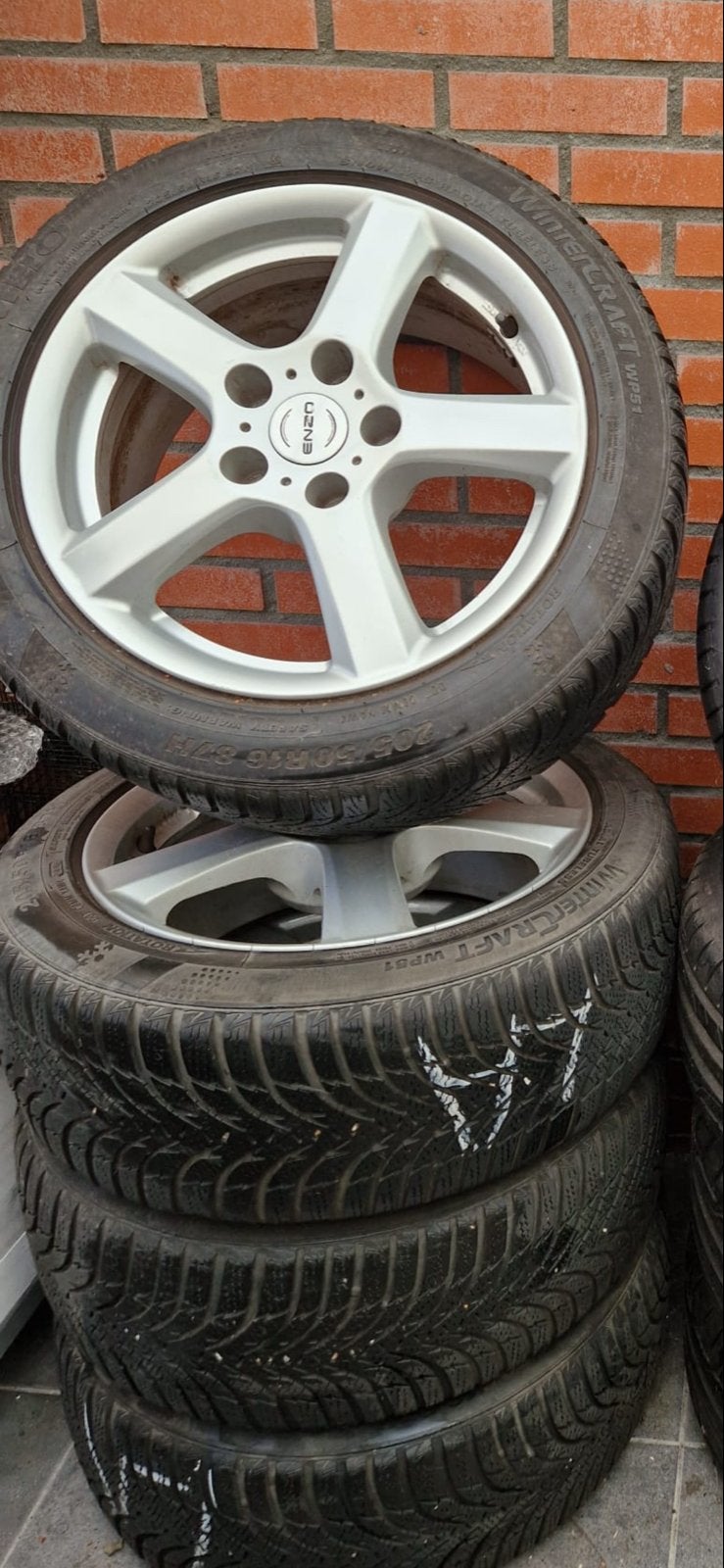 Mazda Winterbanden met Enzo velgen - 205/50R16, Ophalen, Gebruikt