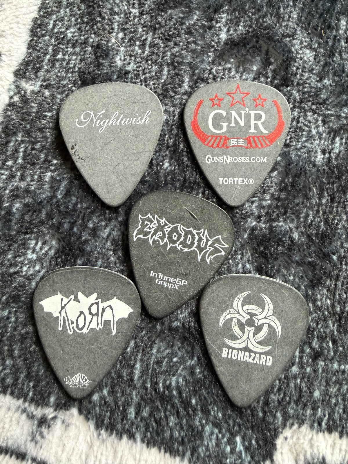 Gitaar plectrums van diverse bands en artiesten, Verzenden, Zo goed als nieuw, Overige typen