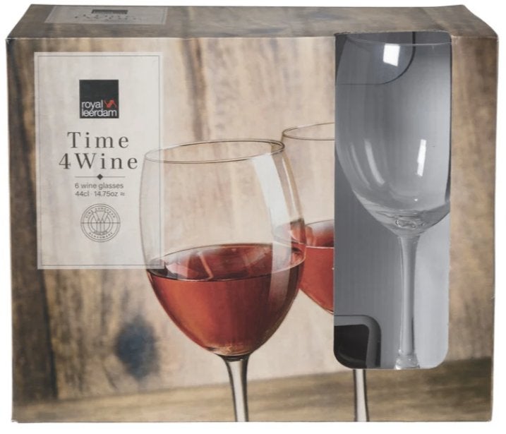 24 nieuwe Royal Leerdam wijnglazen van 450 ml, Ophalen, Glas of Glazen, Nieuw, Glas