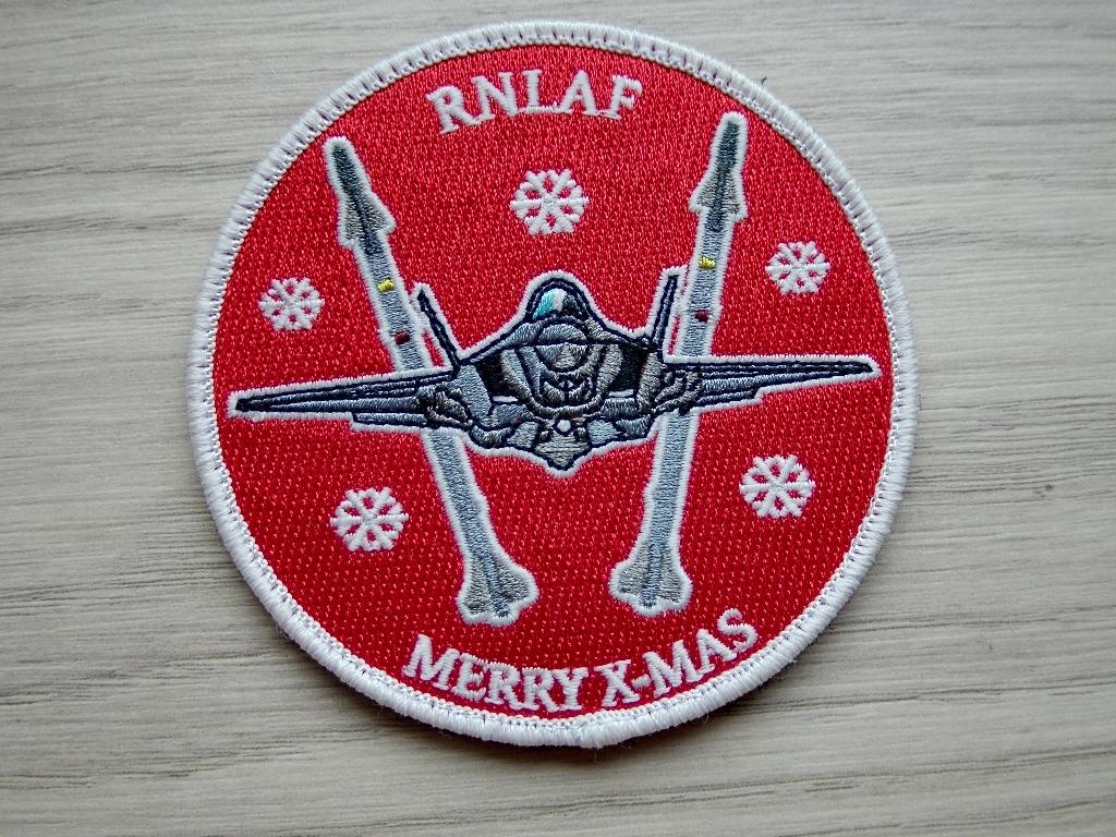 Patch Royal Netherlands Air Force F-35 Merry X-Mas, Verzenden, Luchtmacht, Nederland, Embleem of Badge