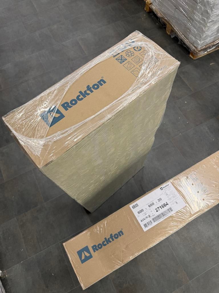 ROCKFON Krios 600x600x20mm Plafondplaten 1x24 stuks nieuw!, Doe-het-zelf en Verbouw, Platen en Panelen, Ophalen, Nieuw, Overige materialen