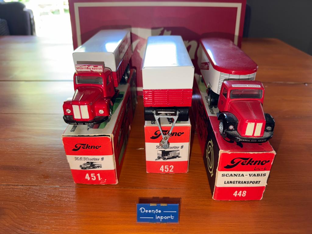 TEKNO DENMARK 451/452/488 SCANIA VABIS 76 N.C. KLOSTER as, Hobby en Vrije tijd, Modelauto's | 1:50, Ophalen of Verzenden, Zo goed als nieuw