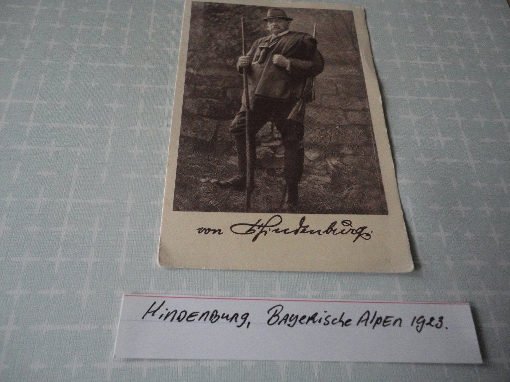 Duitse ansichtkaart Paul von Hindenburg, Beierse Alpen, 1923, Verzenden, 1920 tot 1940, Ongelopen, Duitsland