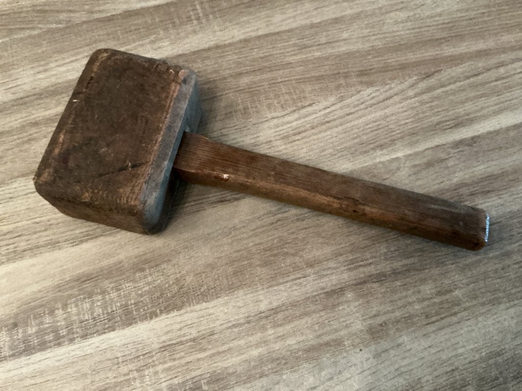 Houten hamer, Doe-het-zelf en Verbouw, Ophalen of Verzenden, Gebruikt, Hamer