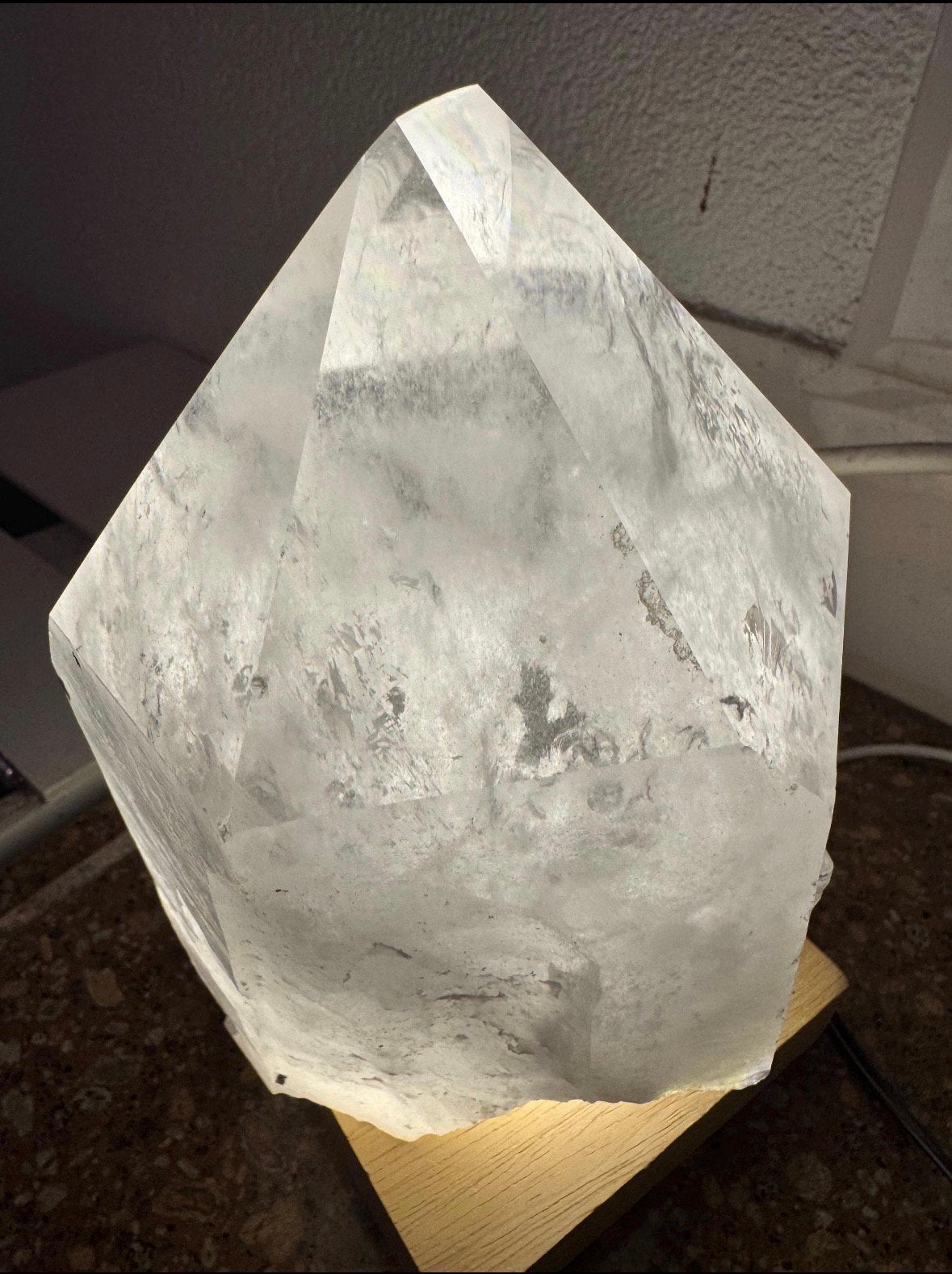 Bergkristal natuurlijke punt, Ophalen of Verzenden, Mineraal