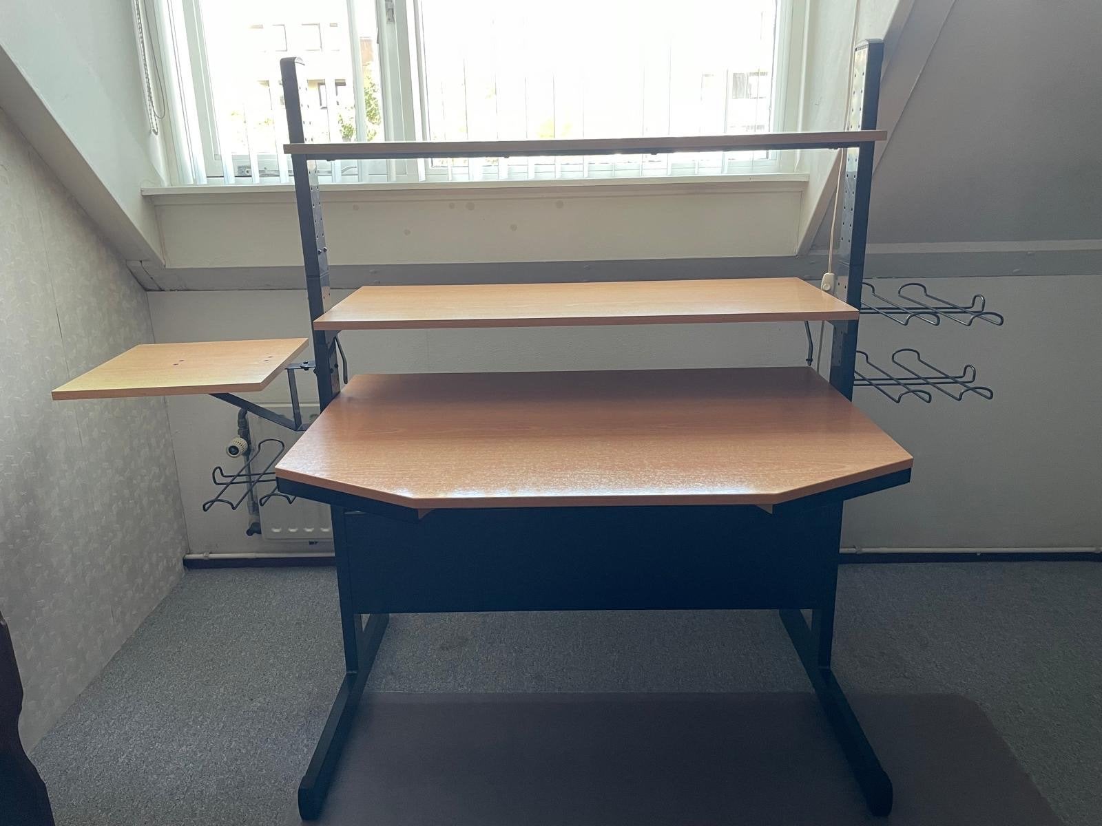 Bureau met meerdere verstelbare planken, Huis en Inrichting, Ophalen, Gebruikt, 110 cm, Hout