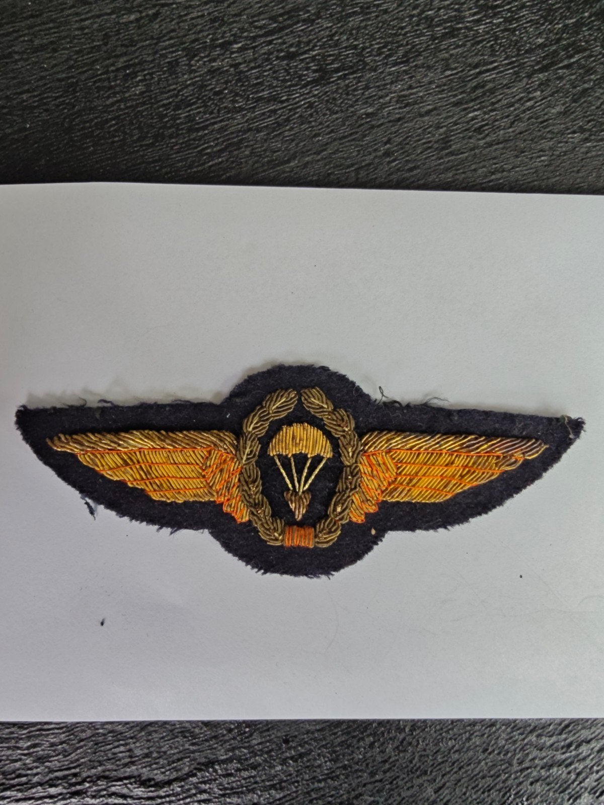 Duitse bullion parawing, Verzamelen, Ophalen of Verzenden, Landmacht, Nederland, Embleem of Badge