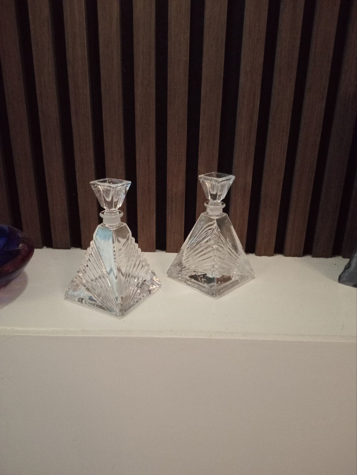 Prachtige set vintage kristallen parfumflesjes (RCR Italy), Antiek en Kunst, Ophalen of Verzenden