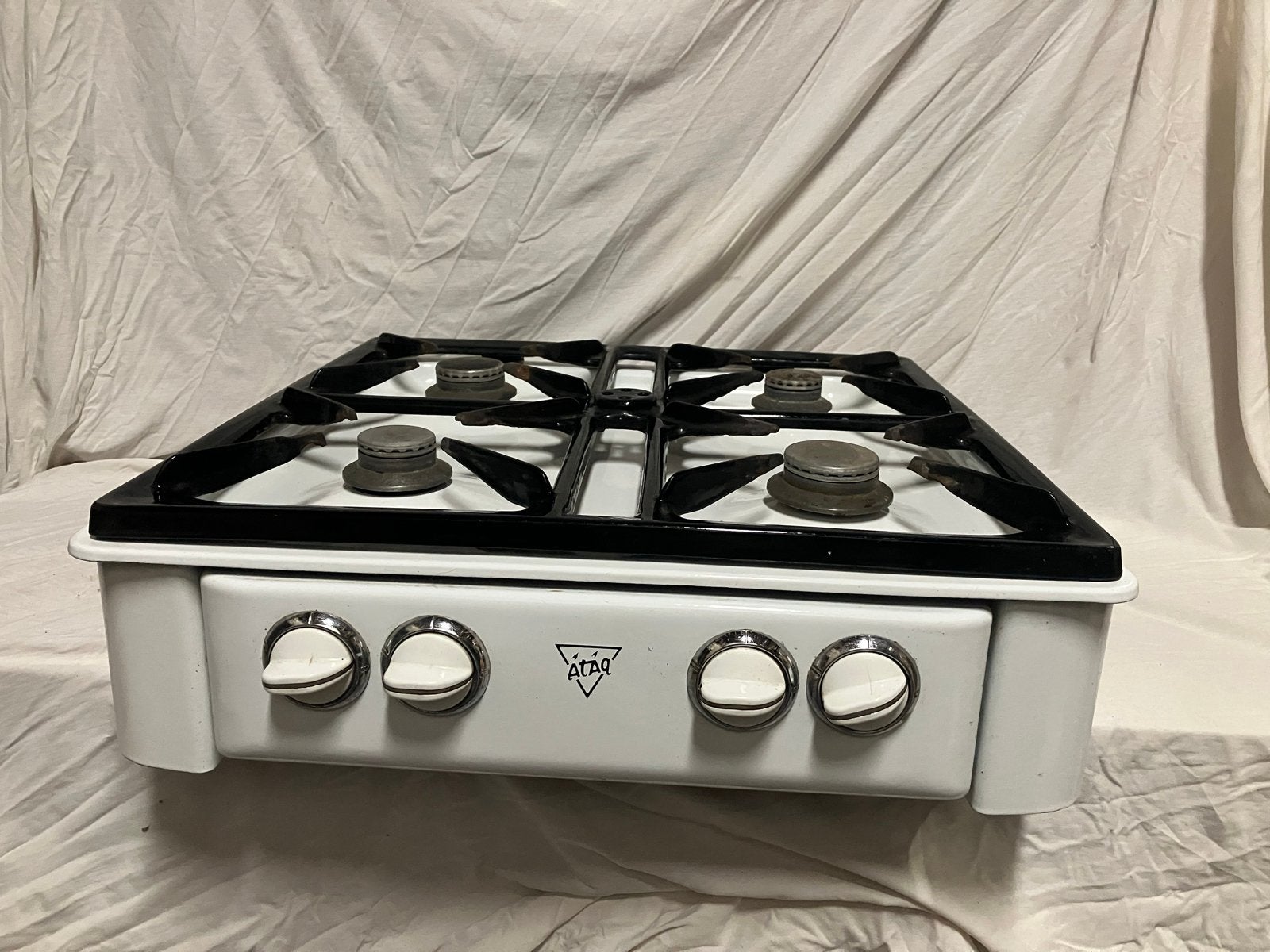 Vintage ATAG Gasfornuis 1957 – Retro Brocante Industrieel, Witgoed en Apparatuur, Gebruikt, Minder dan 85 cm, Gas, 4 kookzones