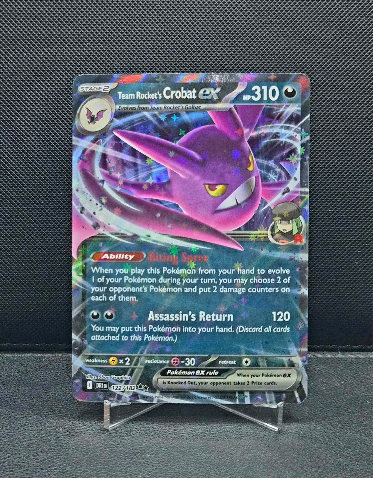 Team Rocket's Crobat EX 122/182 Destined Rivals NM, Ophalen of Verzenden, Zo goed als nieuw