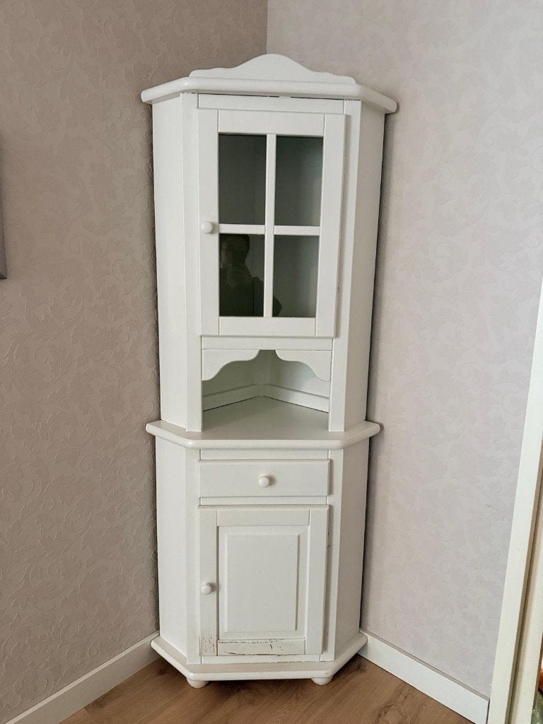 Vitrine kast TE KOOP, Ophalen, Gebruikt, Met lade(s), Overige houtsoorten