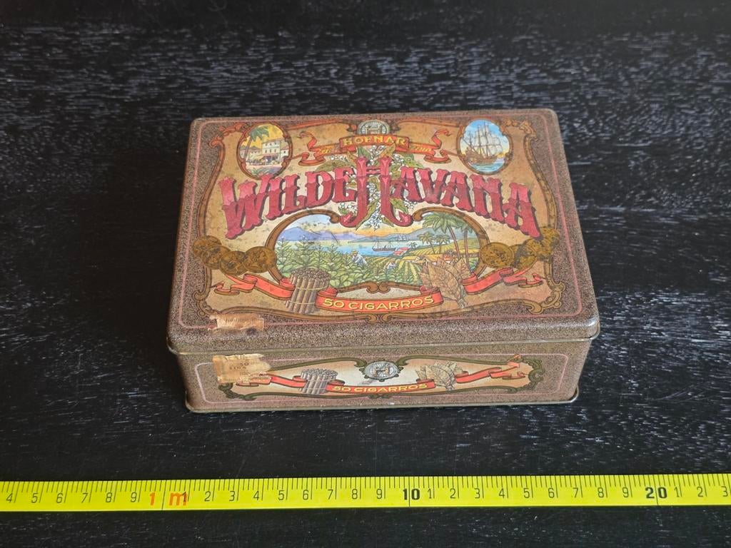 Vintage Wilde Havana Sigarenblik - Hofnar 50 Cigarros, Verzamelen, Blikken, Ophalen of Verzenden, Gebruikt, Overige, Overige merken