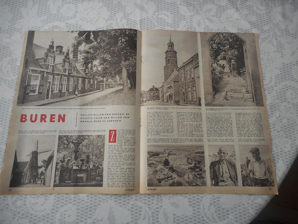 Buren. Philips Willem werd er geboren. 1957., Verzamelen, Tijdschriften, Kranten en Knipsels, Ophalen of Verzenden, 1940 tot 1960