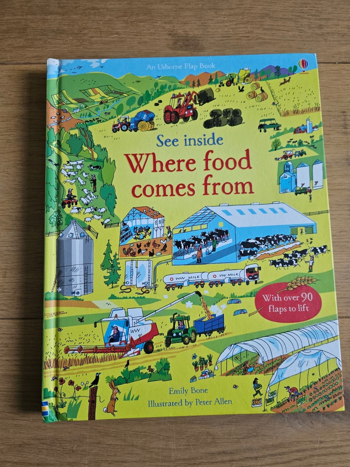 See Inside Where Food Comes From - Usborne Flap Book, Boeken, Ophalen of Verzenden, Zo goed als nieuw, Emily Bone, Non-fictie