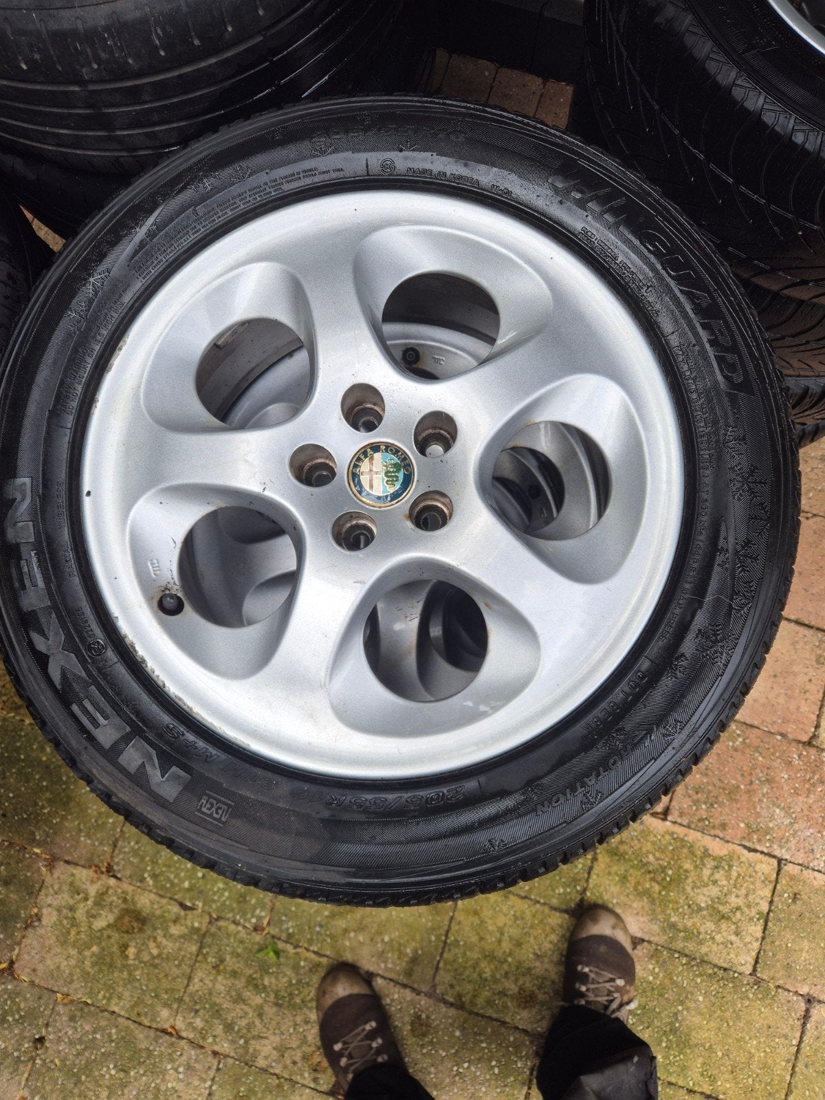 Alfa Romeo 16 inch velgen met Nexen banden, Auto-onderdelen, Banden en Velgen, Ophalen, Gebruikt, 16 inch, Banden en Velgen