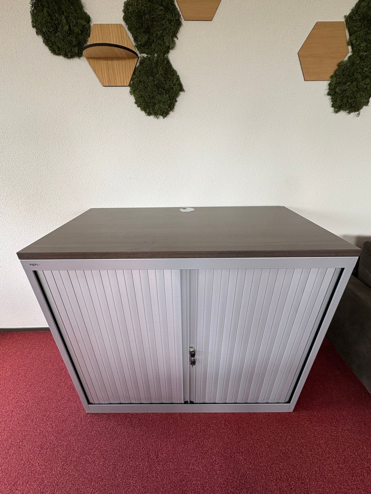 Kantoor archiefkast 120x60 cm met roldeuren en planken, Ophalen, Gebruikt, 50 tot 75 cm, 100 tot 150 cm