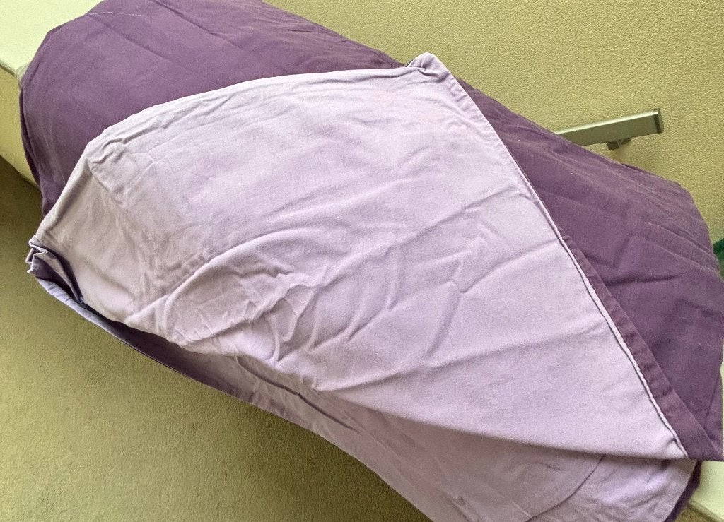 Hema dekbedovertrek lits-jumeaux, Huis en Inrichting, Zo goed als nieuw, Overige maten, Verzenden, Paars