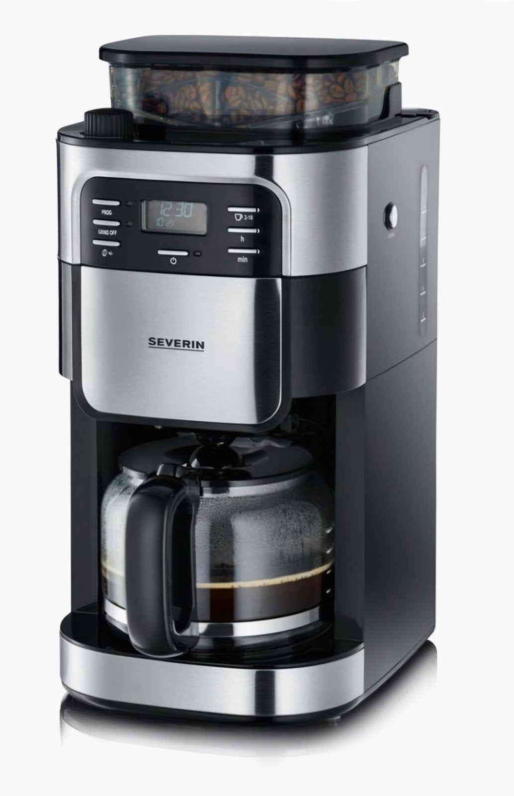 Severin Koffiezetapparaat met geïntegreerde bonenmaler, Ophalen, Afneembaar waterreservoir, Gebruikt, Koffiemachine