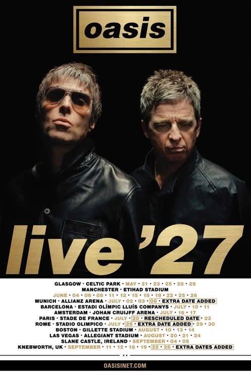2x Oasis Live '27, zaterdag 17 juli, Johan Cruijff ArenA, Twee personen, Juli