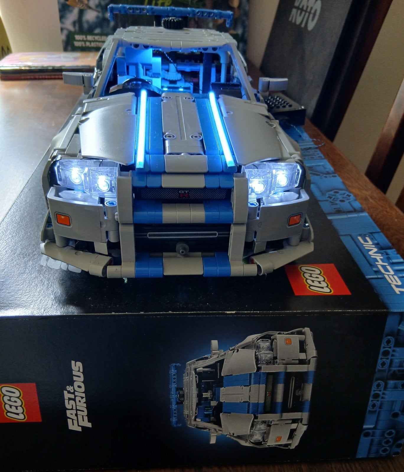 Nissan Skyline 2F2F LegoTechnic met licht, Lego, Ophalen of Verzenden, Zo goed als nieuw, Complete set