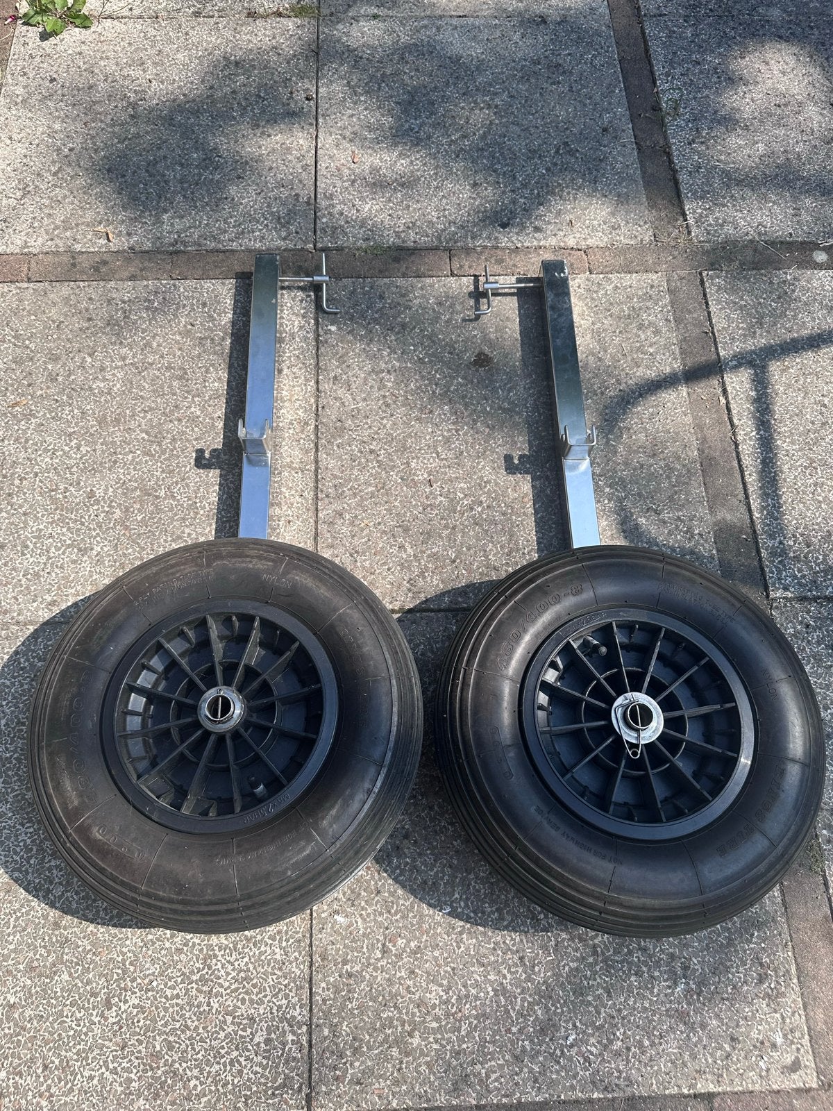 Rubberen strandwielen voor rubberboot, Ophalen, Gebruikt, Overige typen