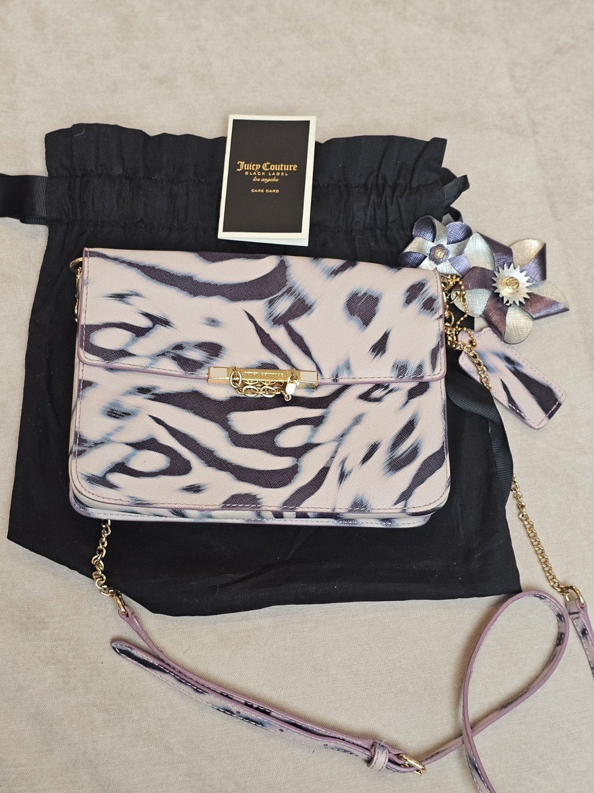 Juicy Couture Vintage Crossbody Tas met Luipaardprint, Sieraden, Tassen en Uiterlijk, Ophalen of Verzenden, Schoudertasje