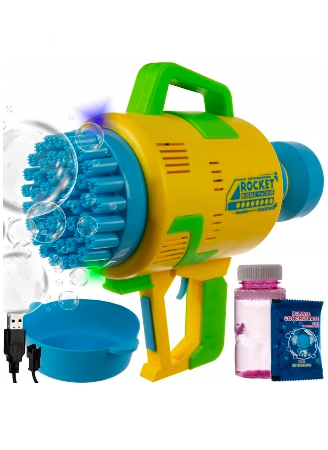 Rocket Bellenblaasmachine met LED-licht en 32 gaten, Ophalen of Verzenden, Nieuw