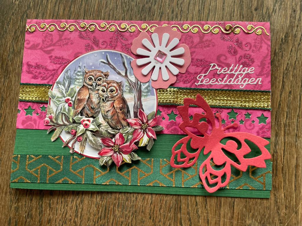 3d kerstkaart prettige feestdagen 8, Verzenden, Nieuw, Kerst