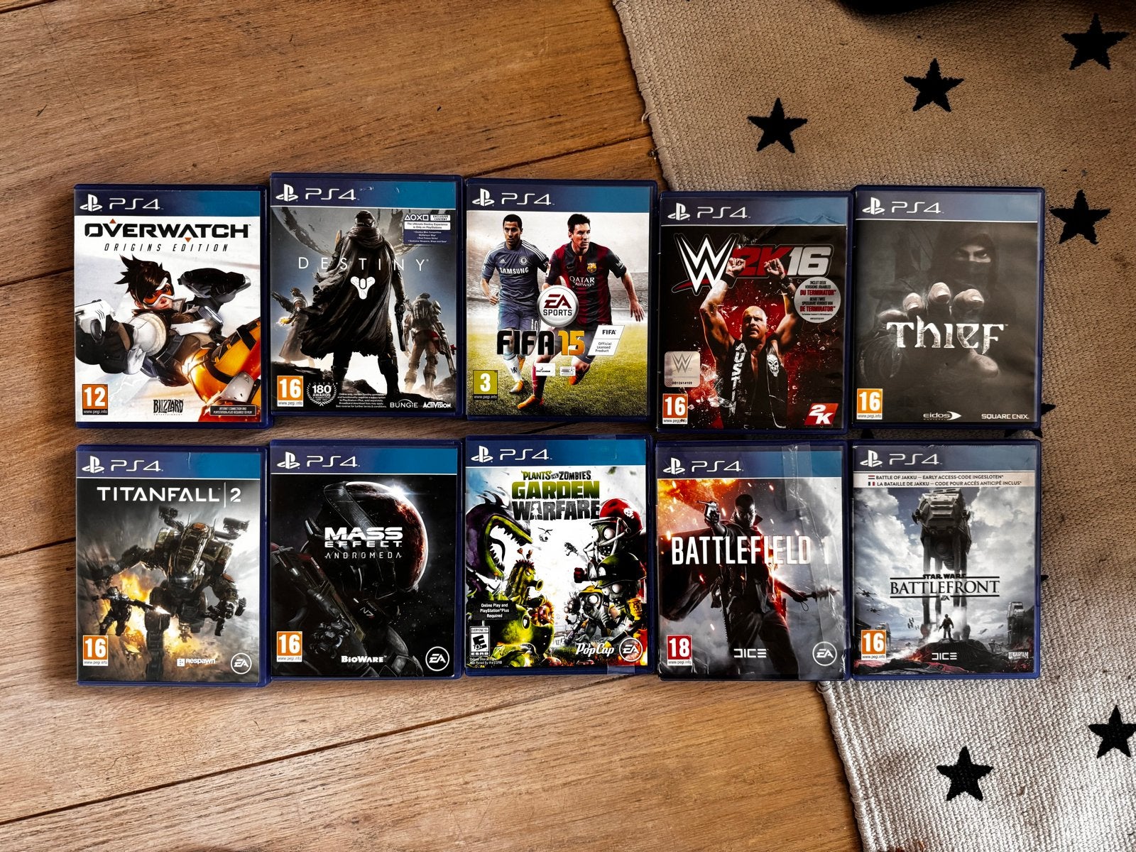 PS4 Games Bundel: Overwatch, Destiny, FIFA 18, WWE 2K16, Thi, Spelcomputers en Games, Online, Gebruikt, Overige genres, Ophalen of Verzenden