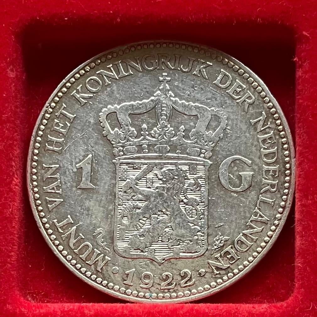 VERSCHILLENDE JAREN 1 gulden Wilhelmina 'Opgestoken Haar', Postzegels en Munten, Munten | Nederland, Ophalen, 1 gulden, Zilver