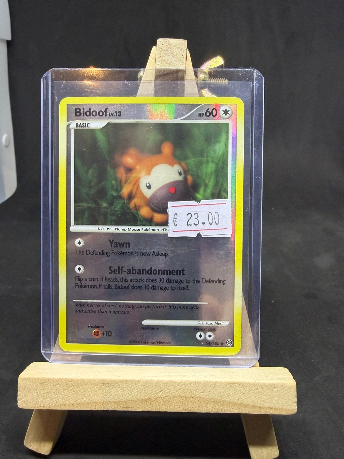 Bidoof lv.13 54/100 reverse exc/gd, Ophalen of Verzenden, Zo goed als nieuw
