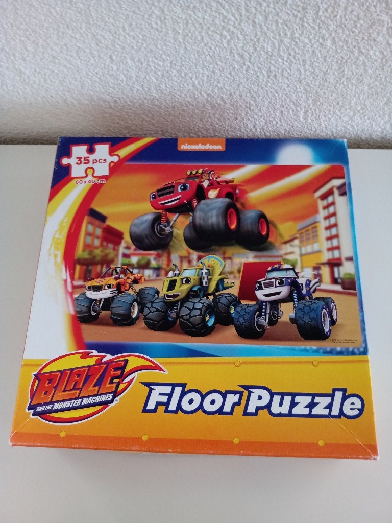 Vloer Puzzel van BLAZE and the Monster Machines (35 stukken), Ophalen of Verzenden, 10 tot 50 stukjes, Gebruikt, 4 tot 6 jaar