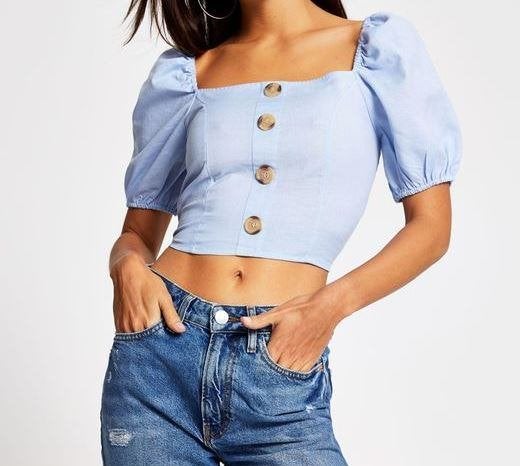 Light blue square neck top (River Island), Kleding | Dames, Tops, Blauw, River Island, Nieuw, Ophalen of Verzenden