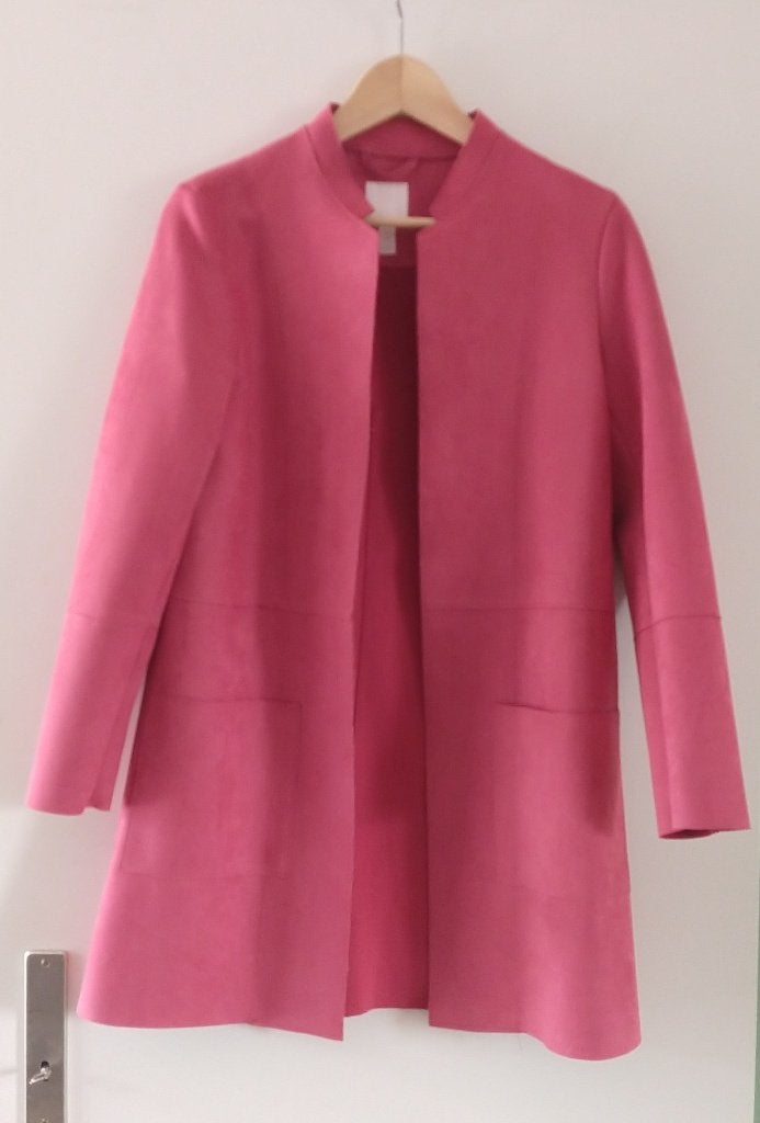 half lange jas maat 36, H&M, oud roze, volgnr 39, H&M, Ophalen of Verzenden, Zo goed als nieuw, Jasje