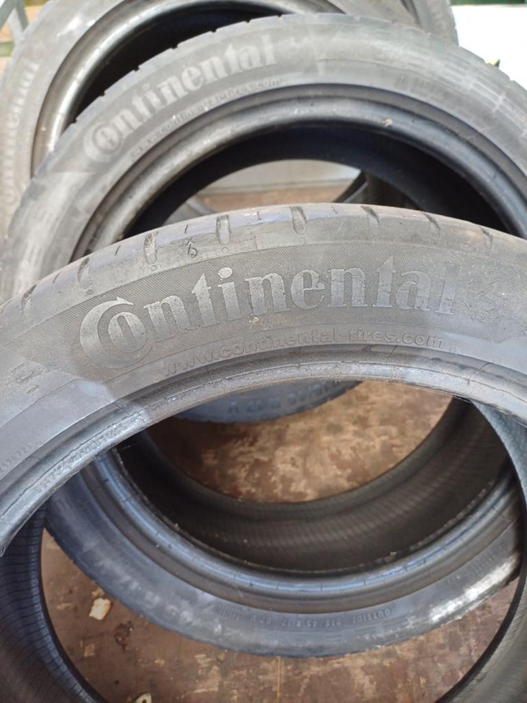 4x Continental 215/45 R17 Banden 4-5MM (215 - 45 - 17), 17 inch, Ophalen of Verzenden, Band(en), Personenwagen