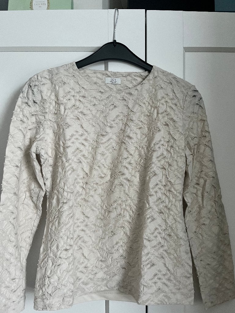 Purdey shirt lange mouw,  ton sur ton print, Beige, Ophalen of Verzenden, Zo goed als nieuw, Purdey